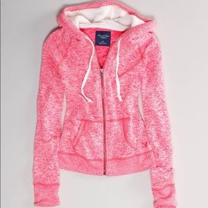 American Eagle Heathered Zip Hoodie